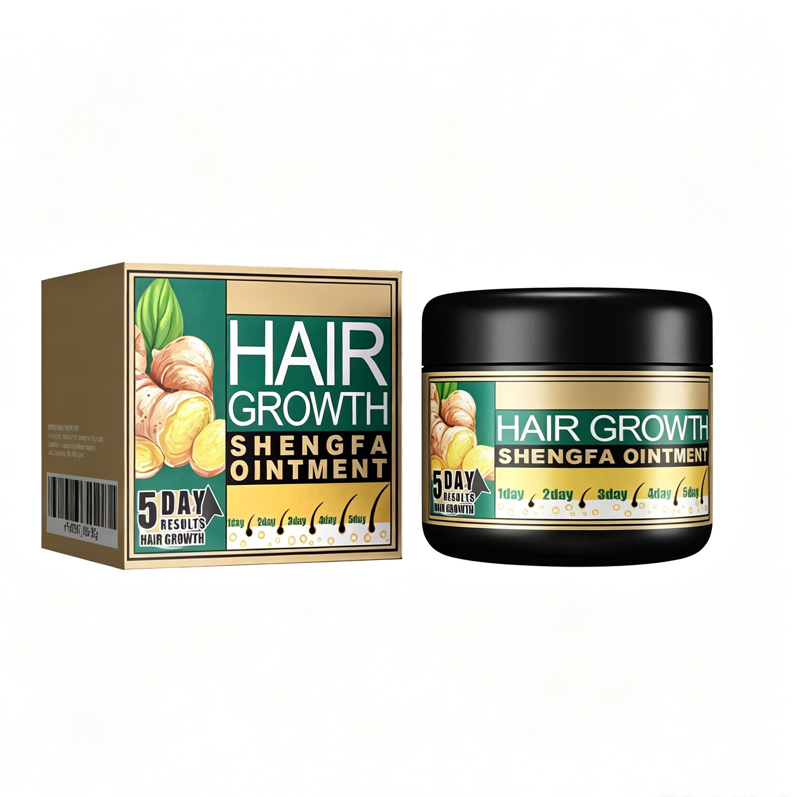 Ginger Hair Growth Ointment, Nourishing Scalp Care Cream For Thinning Hair, Anti Hair Loss Treatment With Ginger Root Extract photo 1