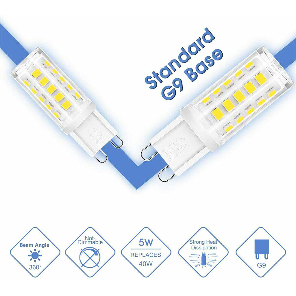 10 X G9 LED BULB 5W COOL WHITE CAPSULE LAMP REPLACE 40W HALOGEN LIGHT BULBS 230V photo 6