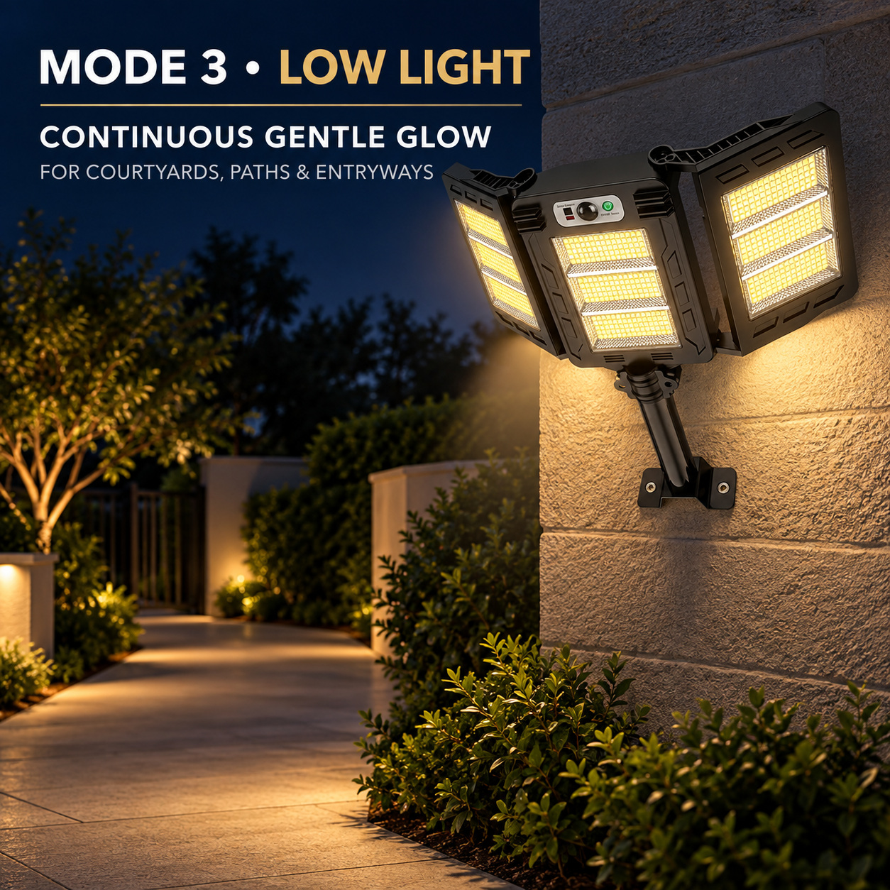 Solar Powered Rechargeable Motion Sensor LED Work Light 3000mAh For Auto W785 3 2 Hour photo 7