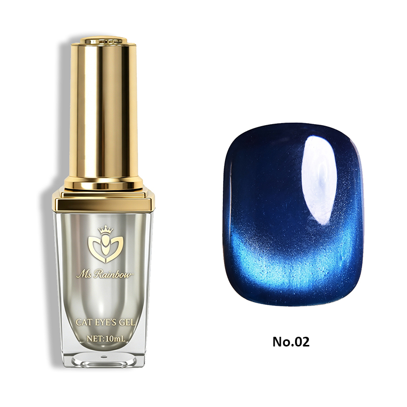 Ms Rainbow Starry Series Cat Eye Gel Polish,10ml,8 Colors Available,Glass Bead Shimmer Magnetic,Long Lasting UV Soak Off,Salon & Home Manicure,For DIY Nail Lovers photo 7