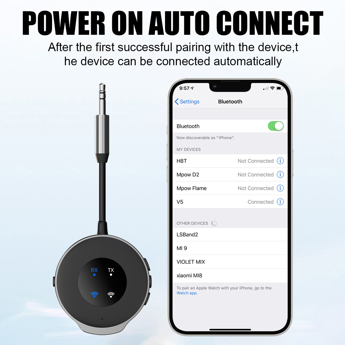 Bluetooth 5.3 Wireless Transmitter Receiver Car FM Aux Audio Adapter 3.5mm Jack photo 5