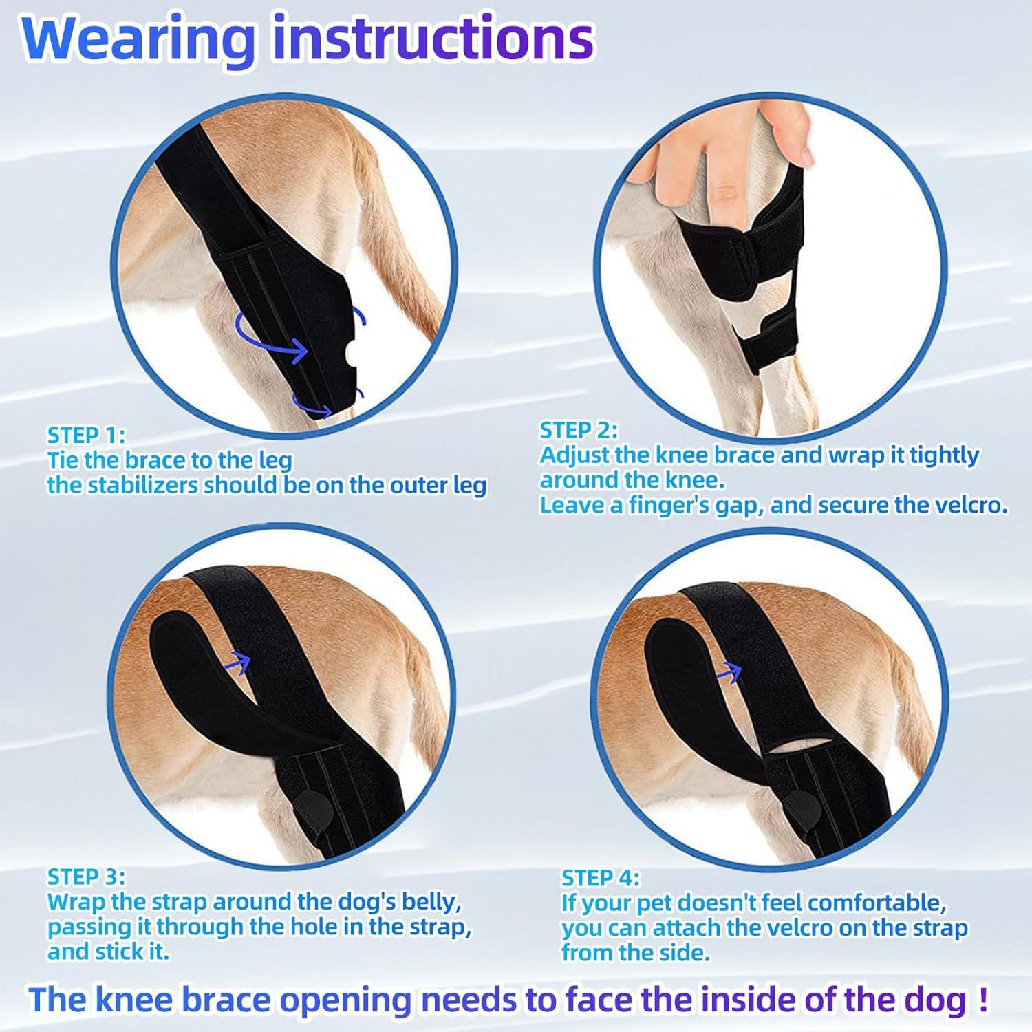 Dog Knee Brace For Torn ACL Hind Leg, Comfortable And Adjustable Support Brace With Two Stabilizer, Dog Leg Braces For Back Leg With Extra Support, Arthritis Relief And Surgery Recovery photo 2
