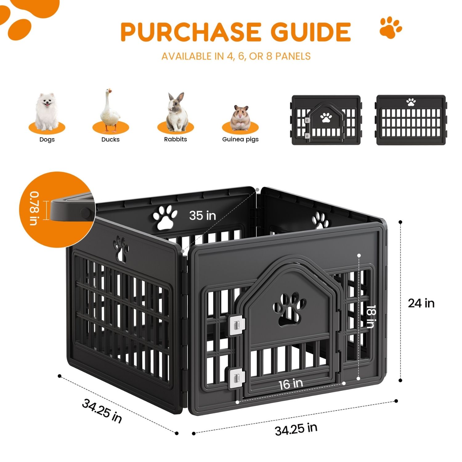 Plastic Dog With Movable Enclosure, Suitable For Small And Medium-sized Dogs, Cats And Rabbits. photo 3