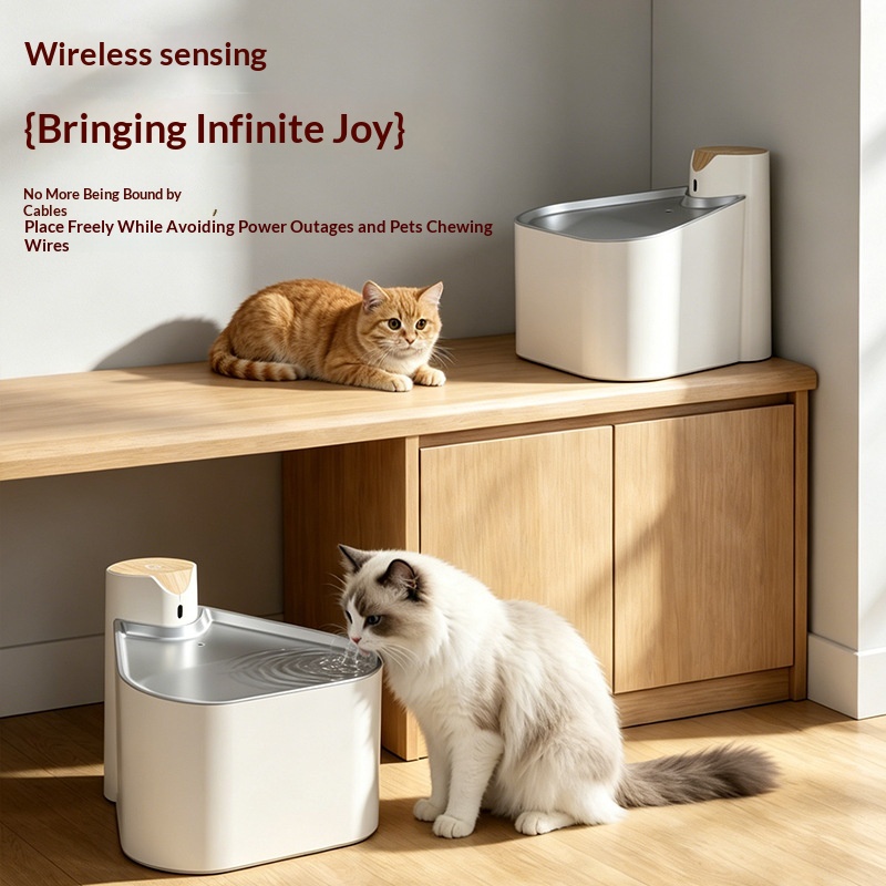 Smart Sensor Wireless Circulating Filtered Pet Water Fountain photo 8