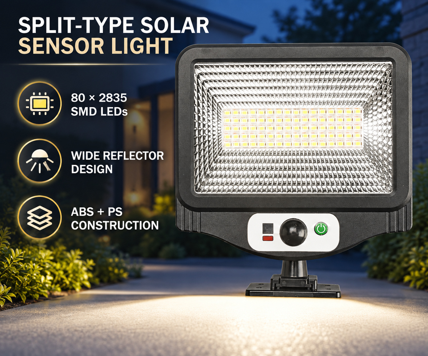 Solar Powered Rechargeable Motion Sensor LED Work Light 1500mAh For Auto W780 1 SMD 2835 photo 8