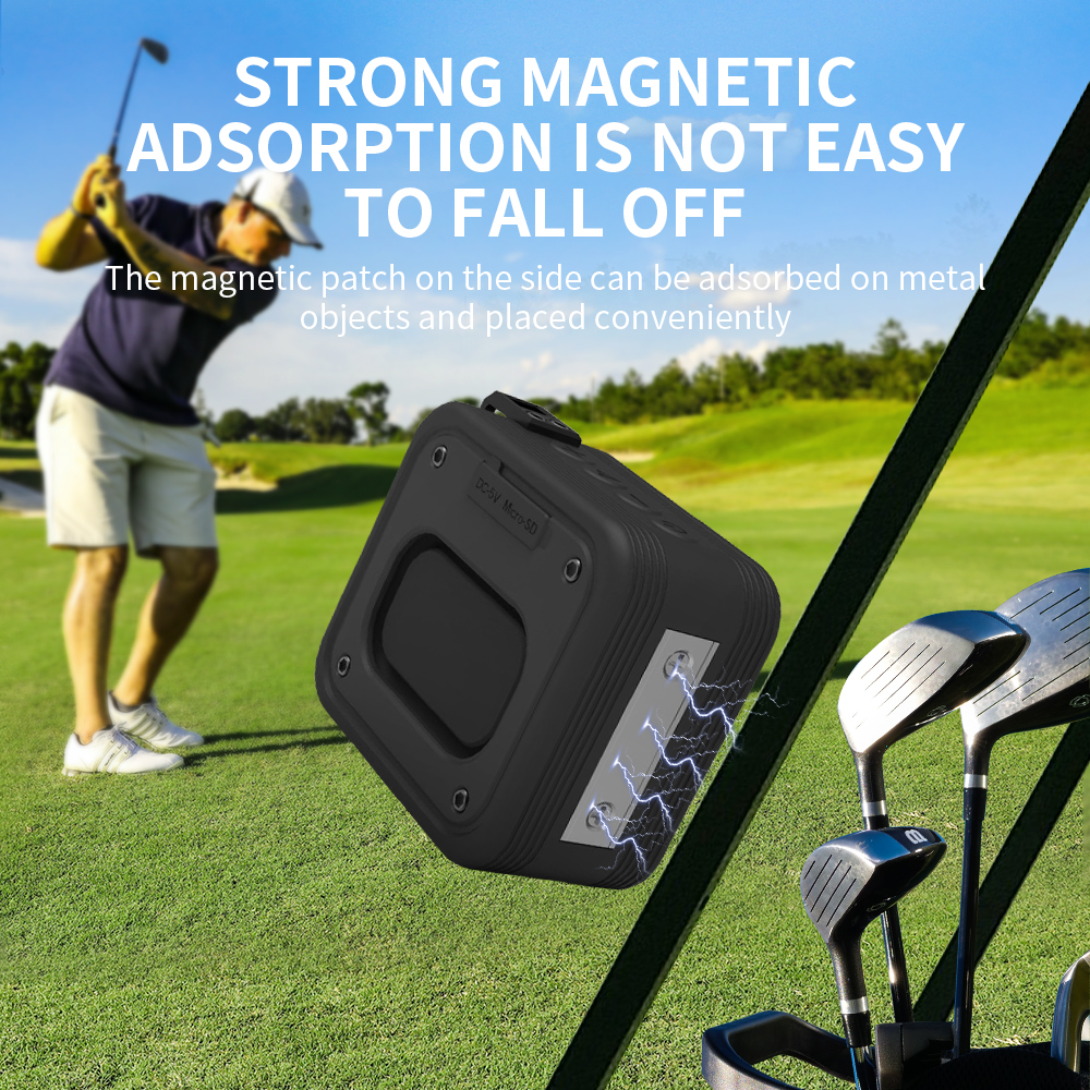 Magnetic Portable Bluetooth Speaker, IPX7 Waterproof Outdoor Wireless Speaker, Golf Cart Speaker With TWS, 18H Playtime, Type-C Charging, For Golfing, Cycling, Camping, Shower photo 4
