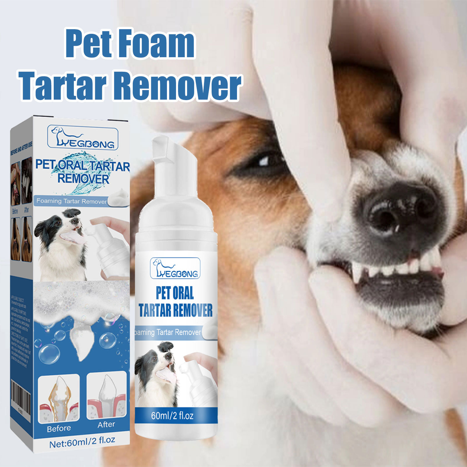 Pet Foam Toothpaste Remover 60ml 1box photo 6