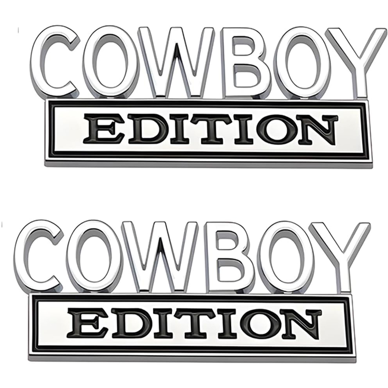 2pack Cowboy Edition Emblems, Seabee Emblem 3D Badge Decal Car Truck SUV,Refrigerator Sticker,Window Display Stickers,Bicycles, Laptops, Fridges photo 4