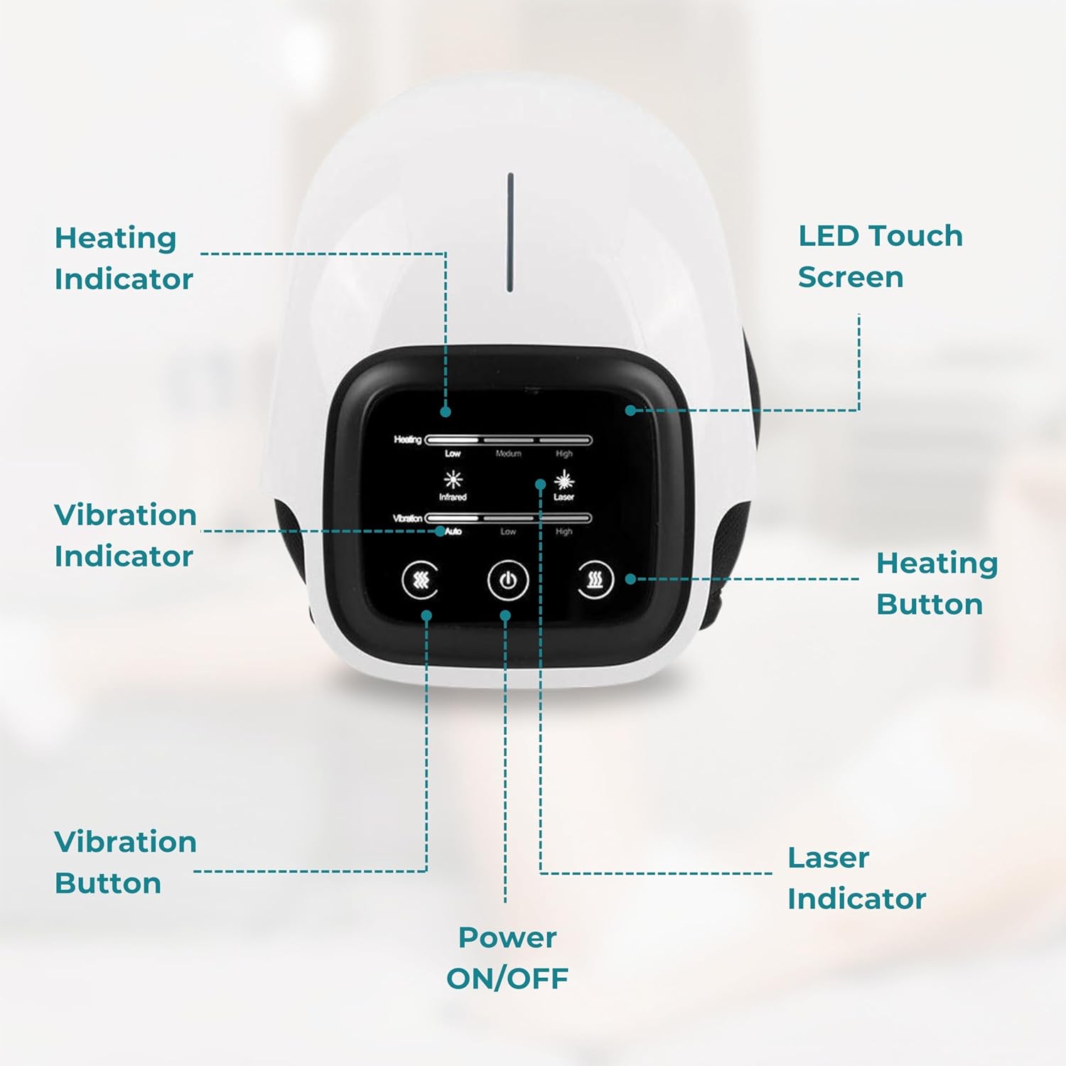 Knee Massager  For Pain Relief With Heat And Dual Red Light Therapy, Adjustable Straps, Memory Function, Relax Tight Muscles photo 2