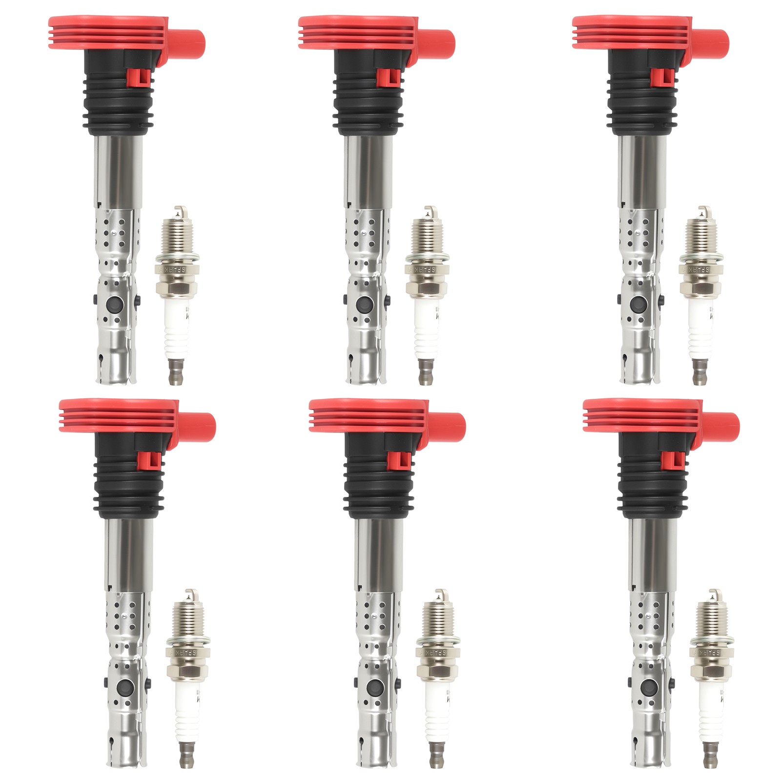 6X Ignition Coil & 6X -Spark Plug For 2002-2006 -Audi A4 A6 Quattro 3.0L UF483 photo 4
