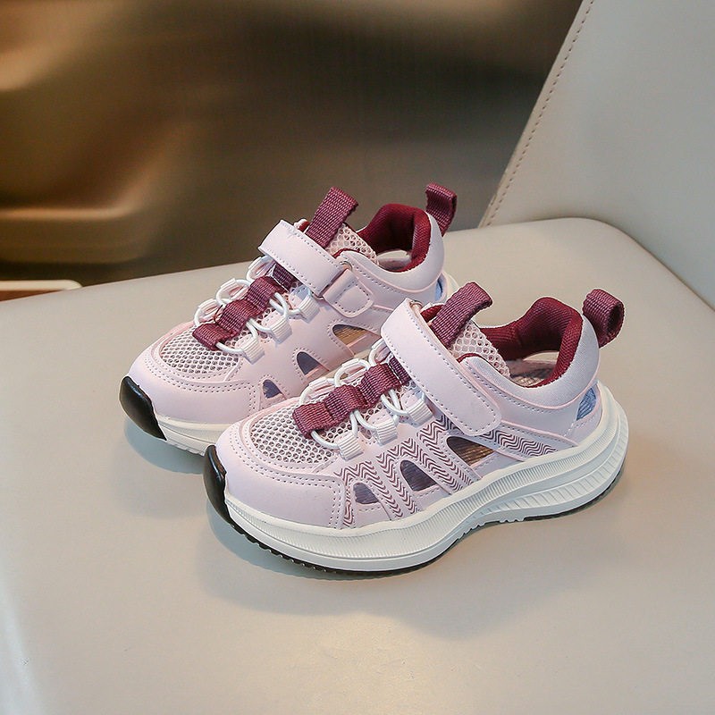 2026 Spring New Boys Sports Sandals, Soft Sole Hollow Out Kids Shoes, White Single Mesh Lightweight Sneakers For Big Kids photo 7