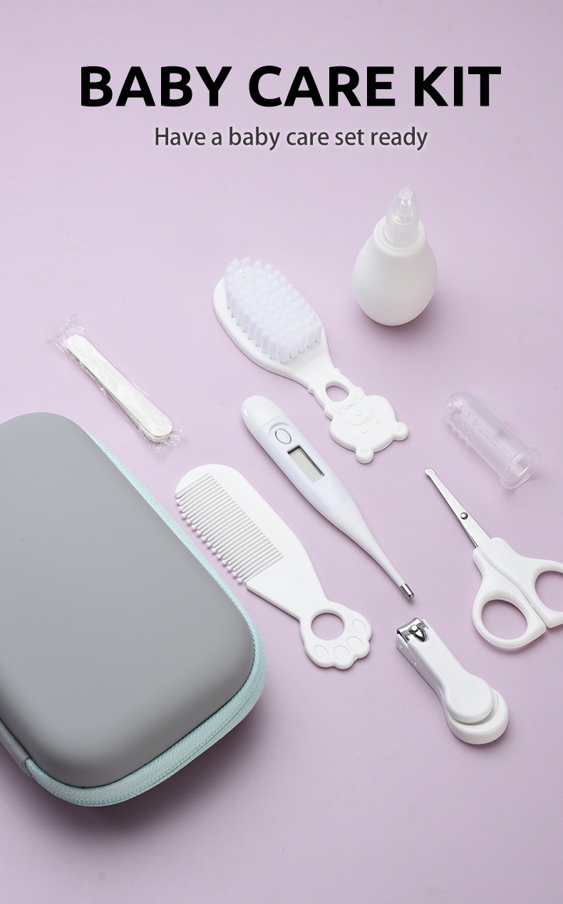 Baby Care Kit Baby Comb Nasal Aspirator Set Thermometer Care Package 8-piece Gift photo 6