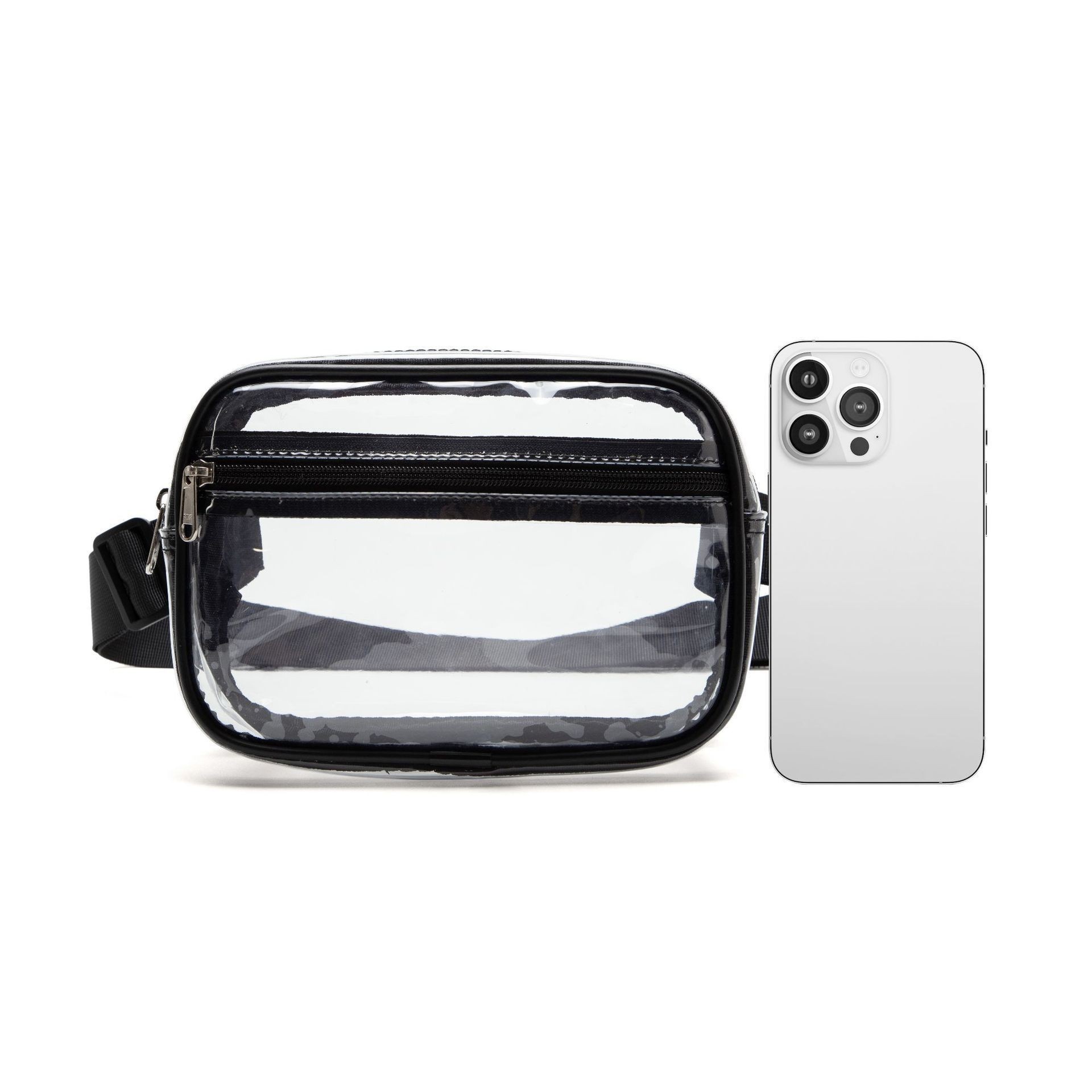 Transparent PVC Toiletry Bag, Waterproof, Portable, Large Capacity Crossbody Makeup Bag, Outdoor Sports Storage Bag, Waist Bag - White photo 7