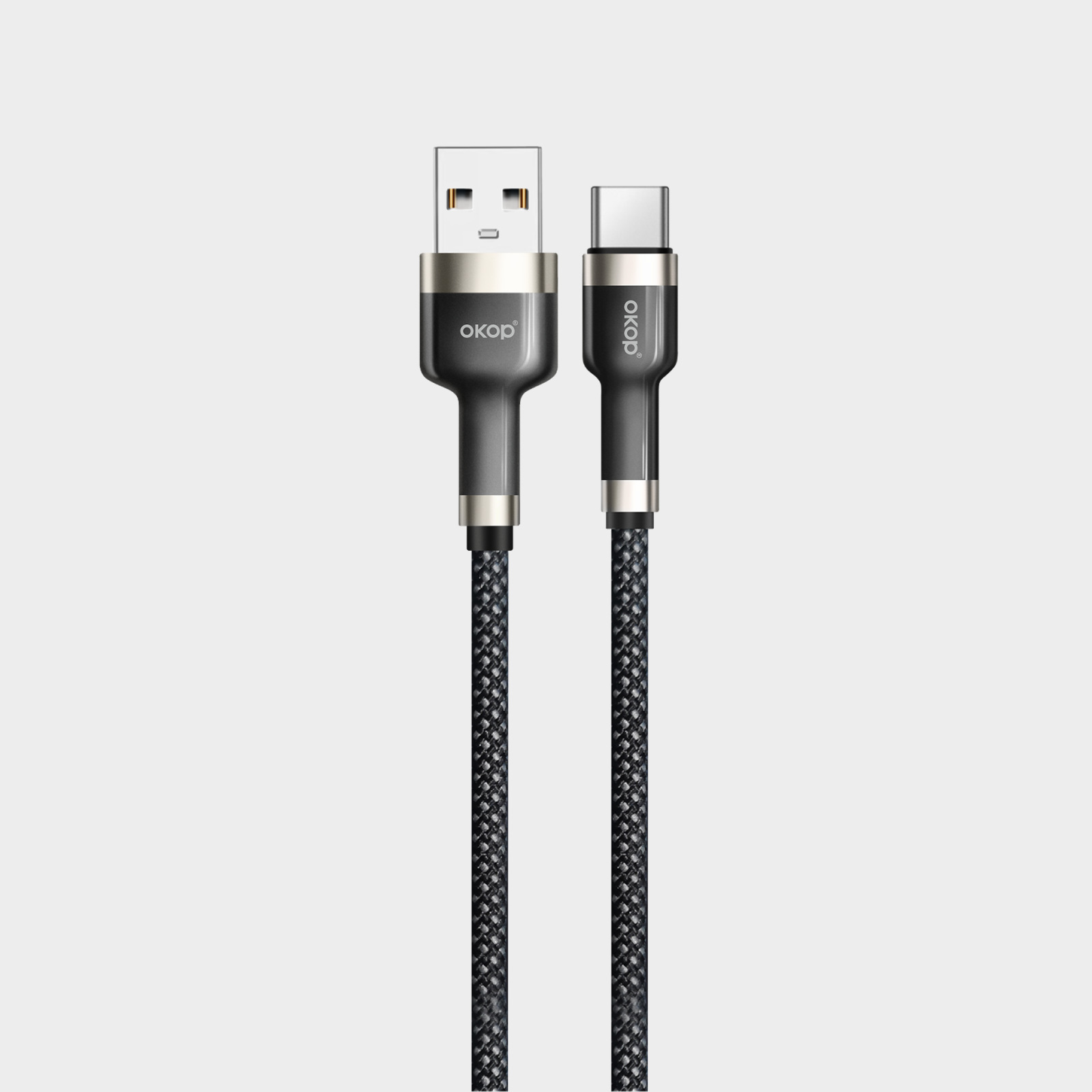 KP-318 Braided 65W Fast-Charging Data Cable Durable Overcharge Protection Type-C Compatible With Apple Android And Huawei photo 1