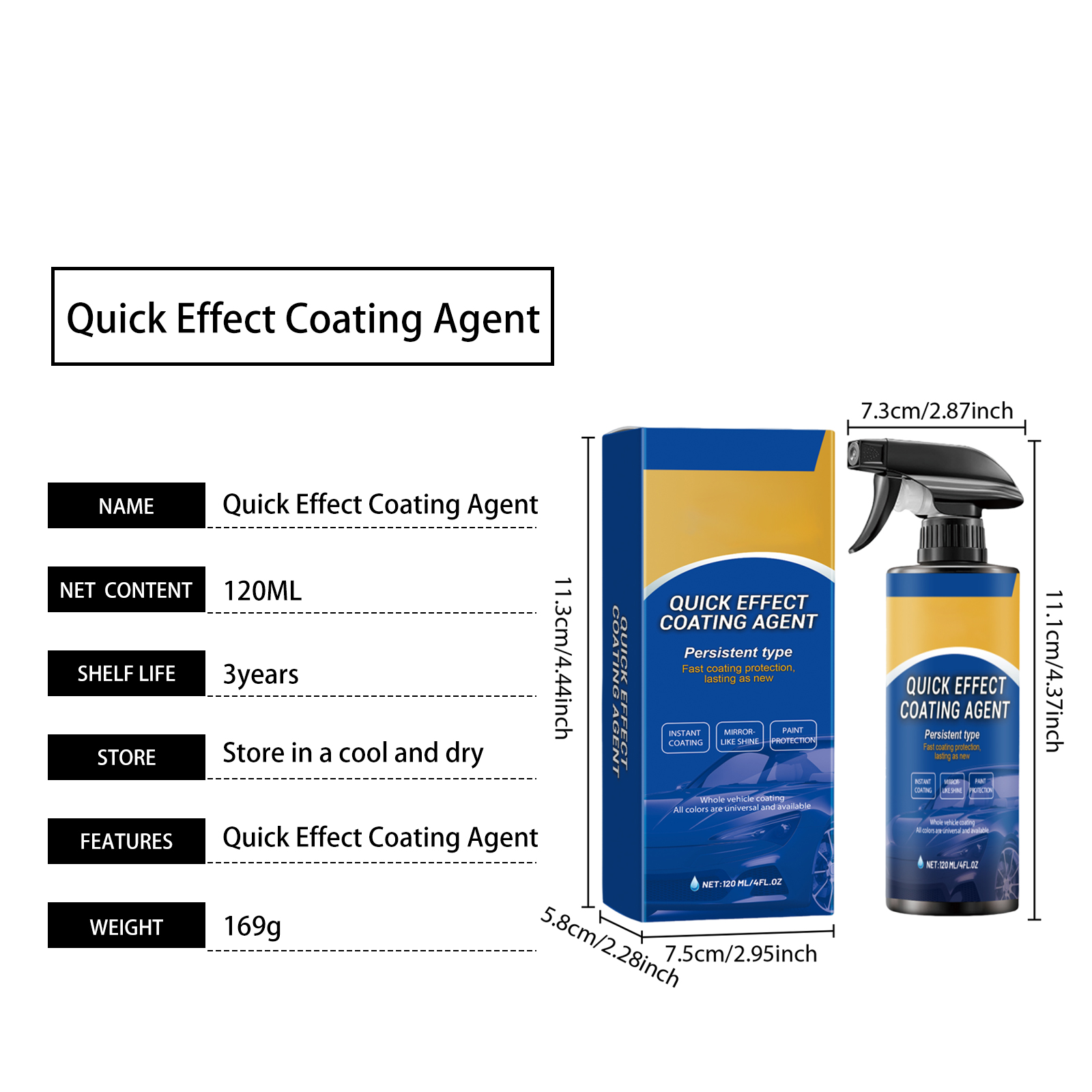Automotive Coating Spray 120ml  1box photo 4