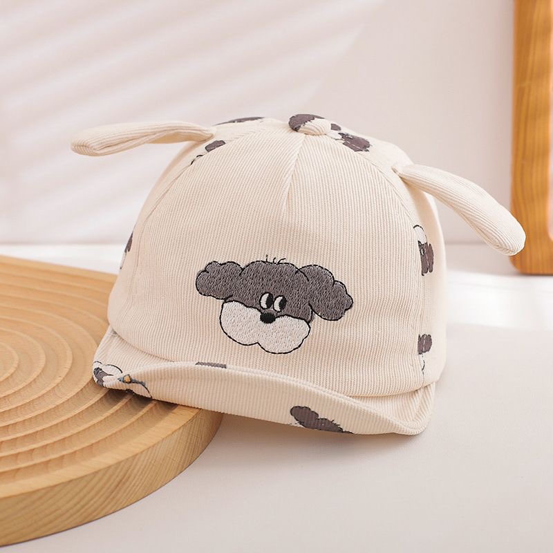 Summer Boys And Girls' Embroidered Cartoon Dog Pattern Soft Brimmed Baseball Cap, Suitable For Outdoor Outings, Shopping And Fun Activities. photo 2