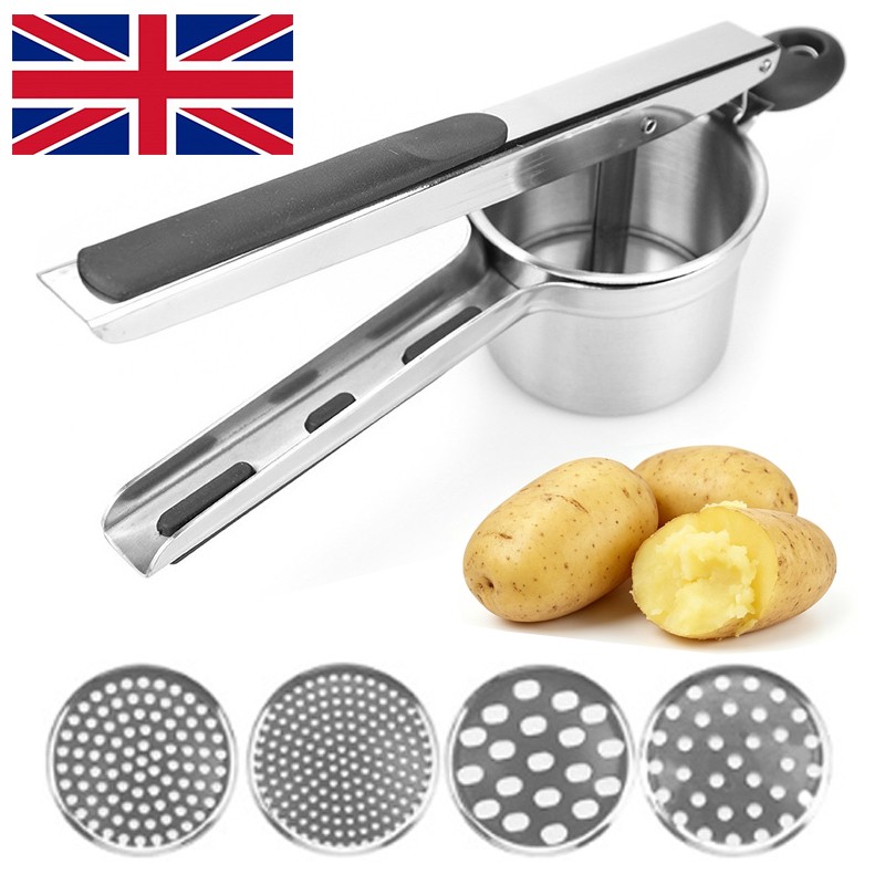 Heavy Duty Steel Potato Ricer Puree Masher Juicer Vegetable Fruit Press Maker photo 1