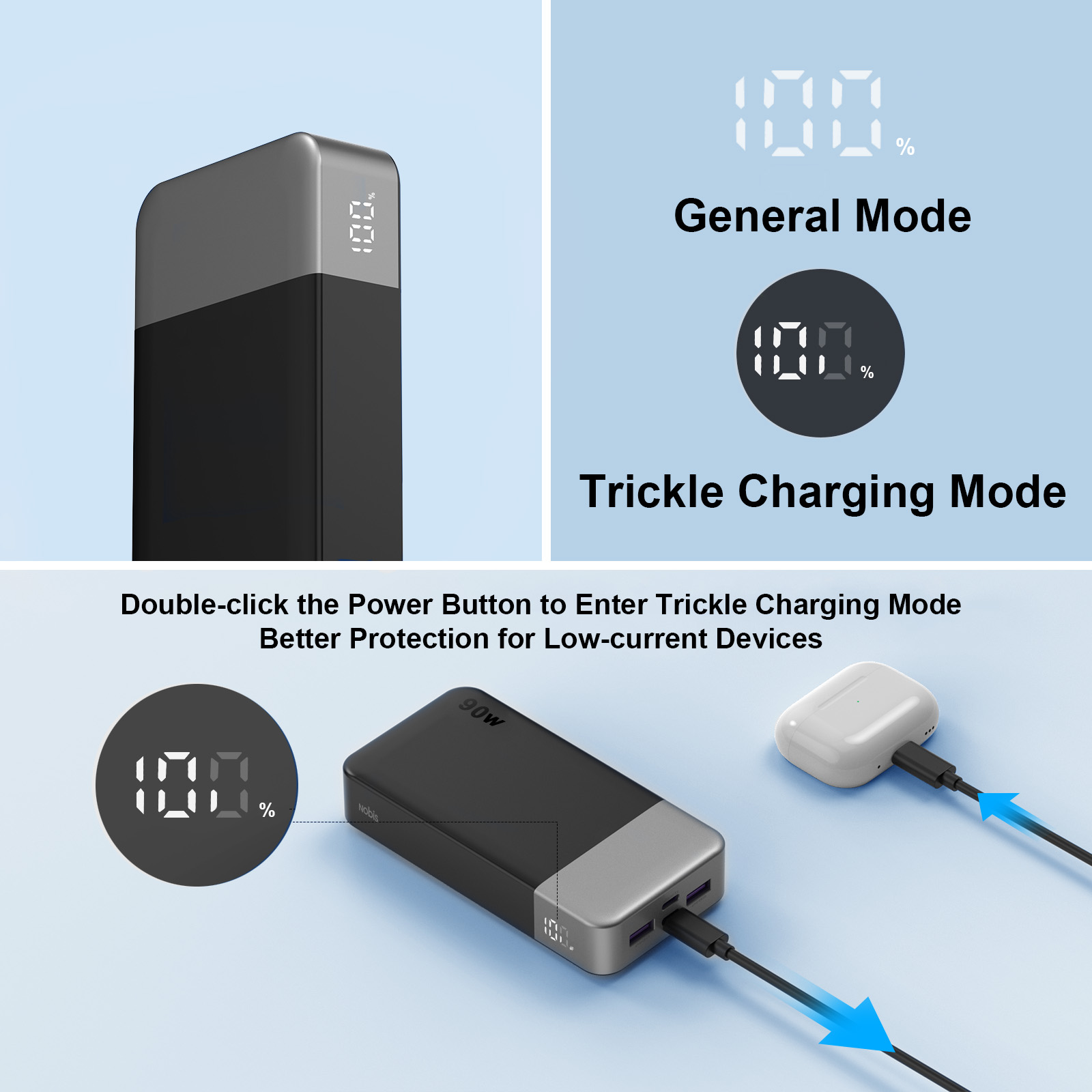 French Overseas Warehouse NOBIS 90W Portable Charger 20000mAh Fast Charging Power Bank For Laptop And Phone photo 6
