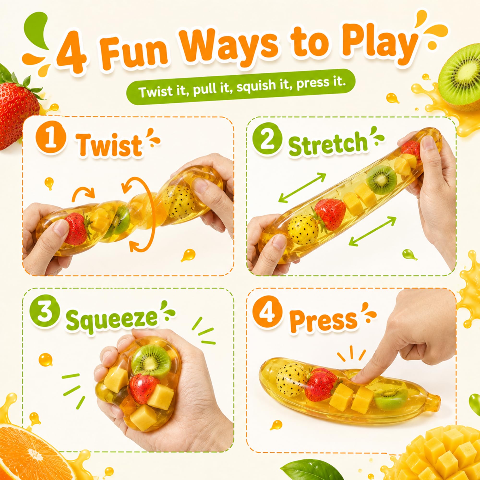 Banana  Toy,2026 New Giant Banana Fidget Toys,6.3 Inch Soft Jumbo Banana Squeeze Sensory Toy, Sugar Stress Relief Ball For Kids & Adults, Party Favors Classroom Prize Birthday Gifts photo 3