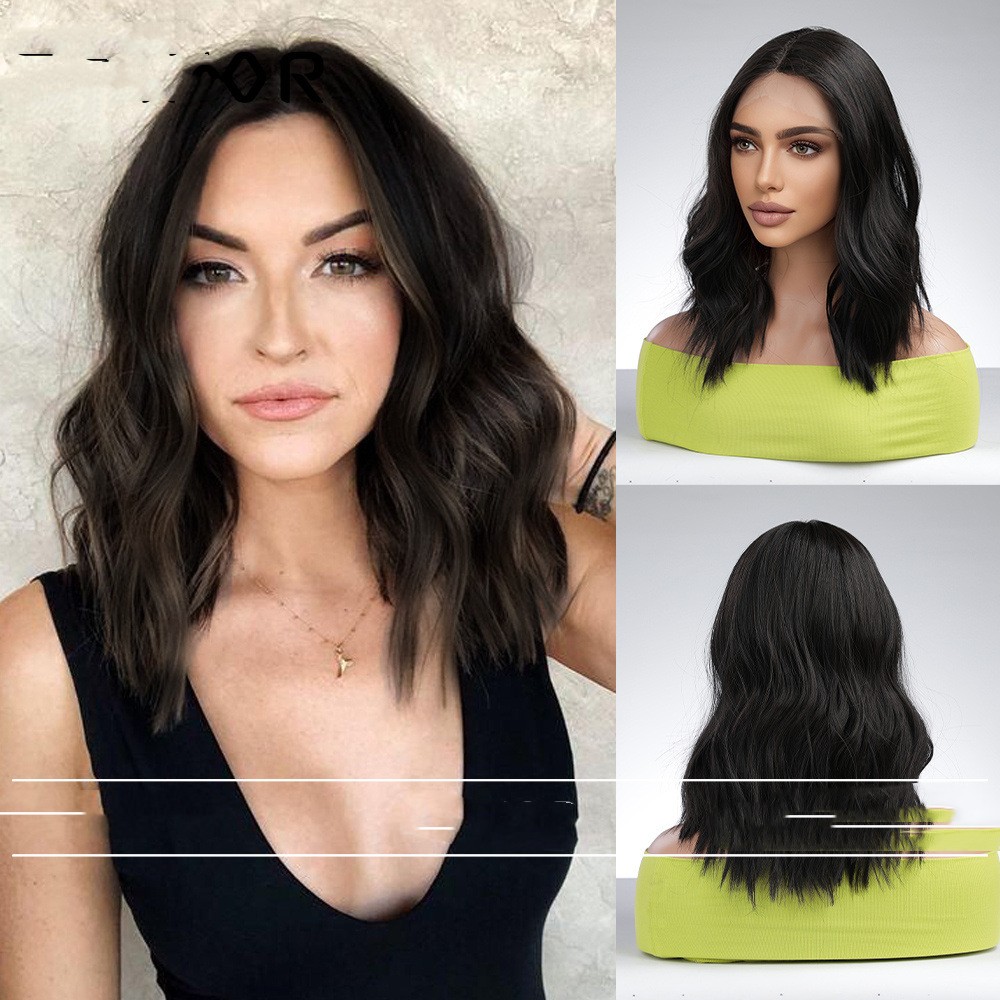 Medium Gradient White Shoulder-length Short Straight Hair Wig photo 2