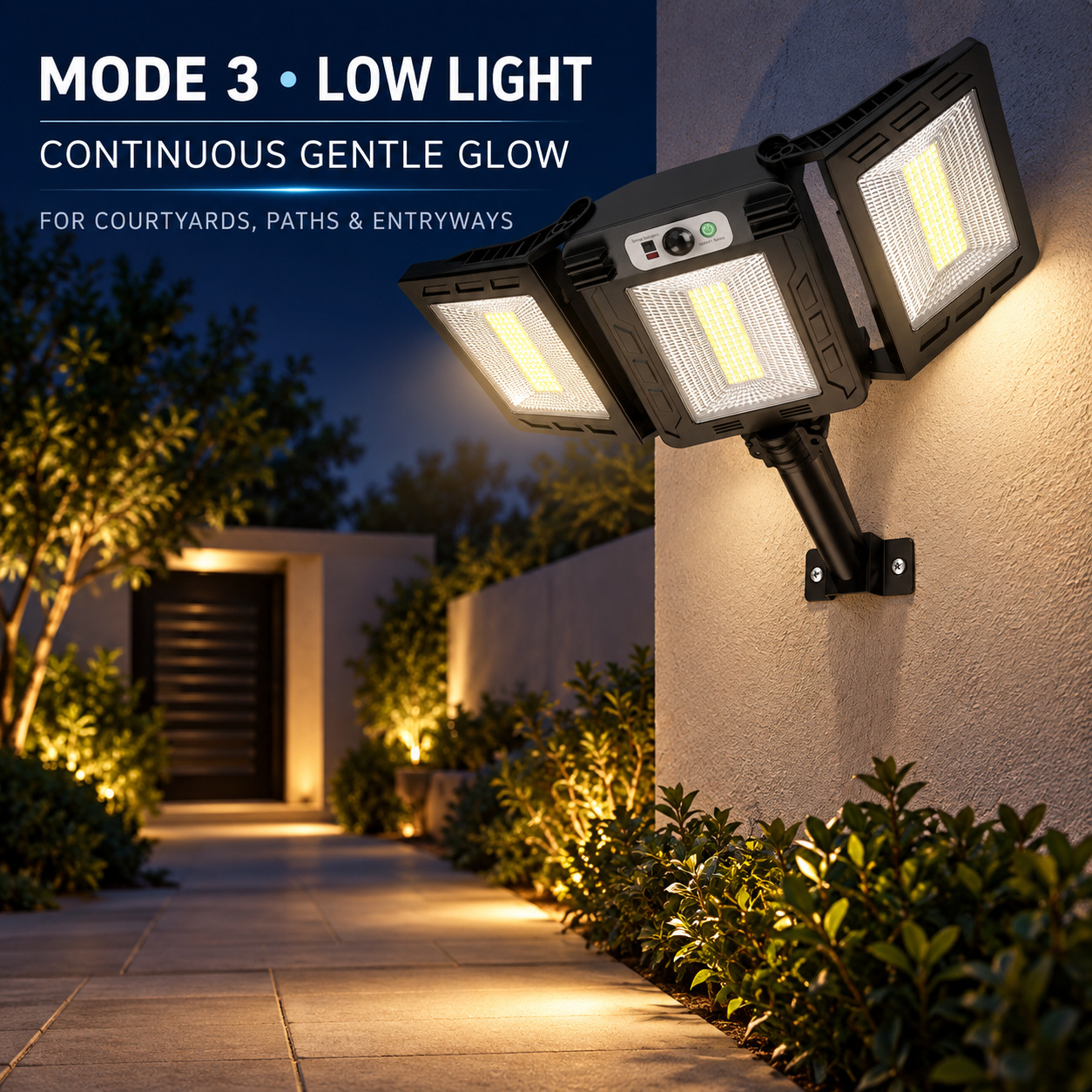 Solar Powered Rechargeable Motion Sensor LED Work Light 3000mAh For Auto W785 1 5 5W photo 2