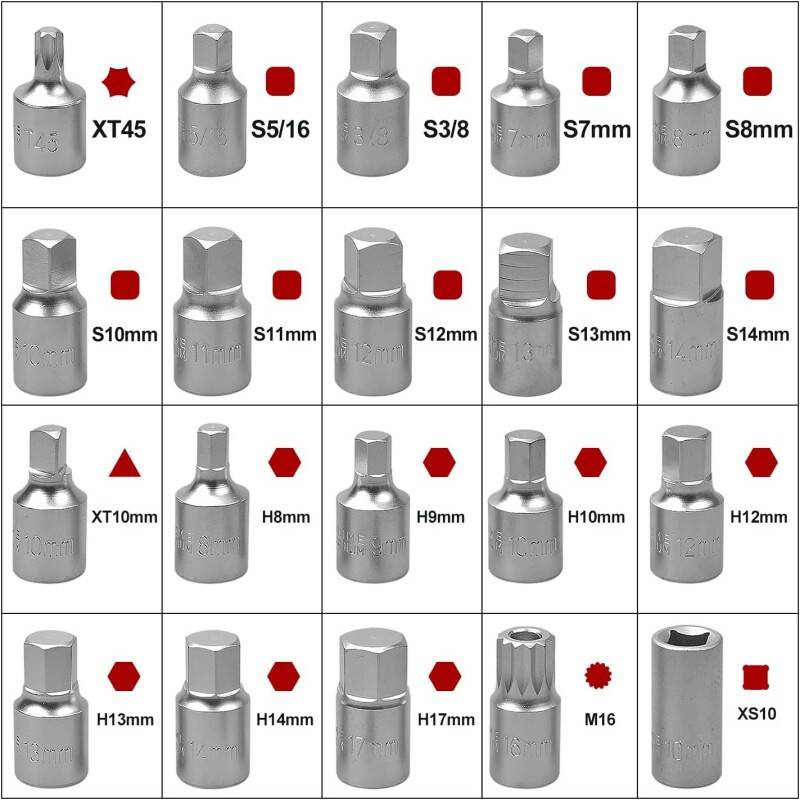22PC Sump Plug Socket Set photo 7