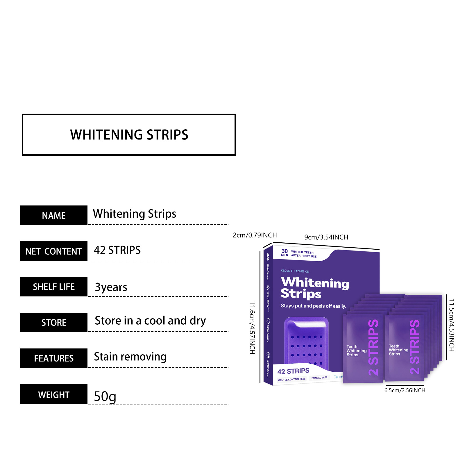 Purple Whitening Toothpaste 21pcs 1box photo 5
