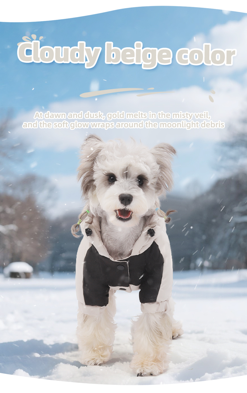 Water Resistant Dog Winter Coat, Graphene Thermal Warm Four Legged Dog Snow Jacket Hooded Pet Cold Weather Snowsuit, Windproof Padded Dog Clothes For Small Medium Dogs photo 2