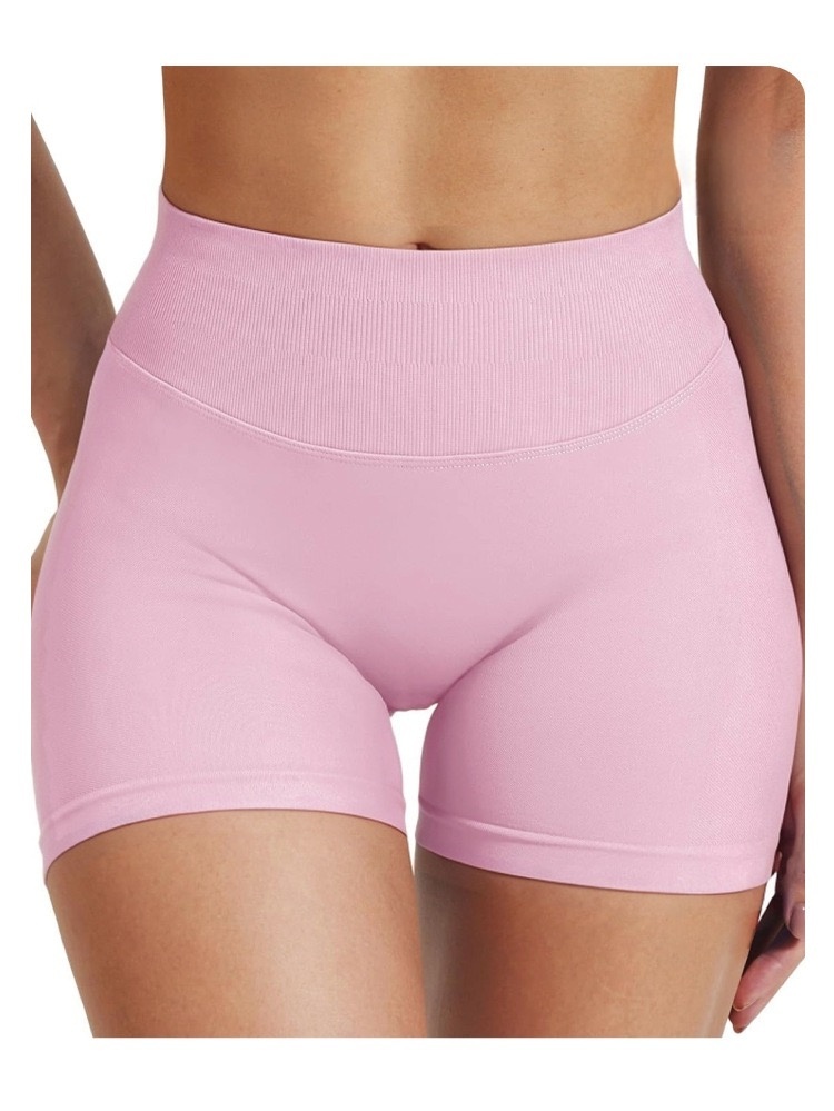 Women's Seamless High Waist Yoga Shorts, Butt Lifting Workout Biker Shorts, Tummy Control Athletic Gym Shorts For Running Fitnes photo 4