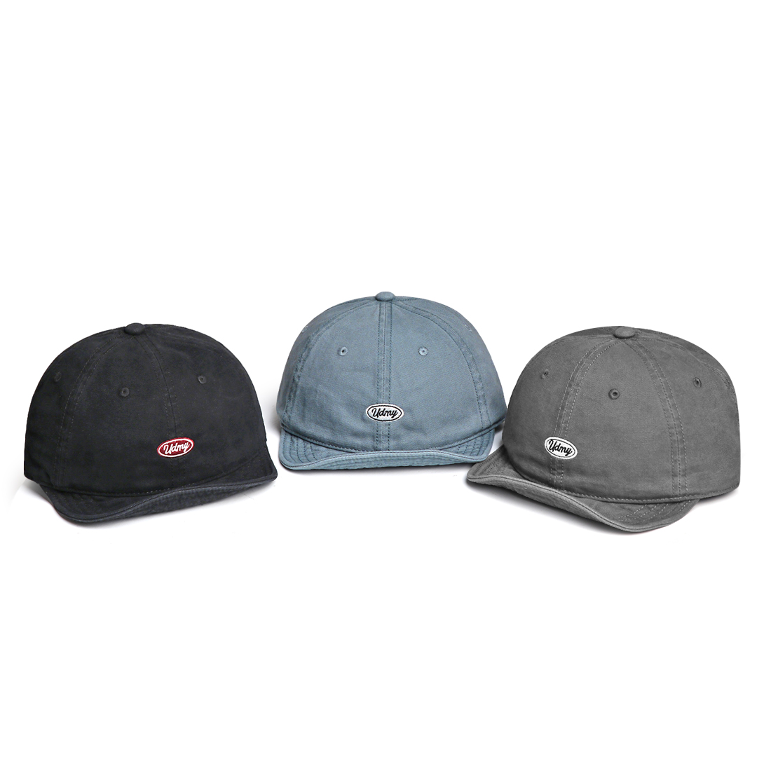 Japanese-style Minimalist Washed And Distressed Soft Brimmed Baseball Cap With Vintage Round Logo And Short Brim For Casual Sun Protection photo 8