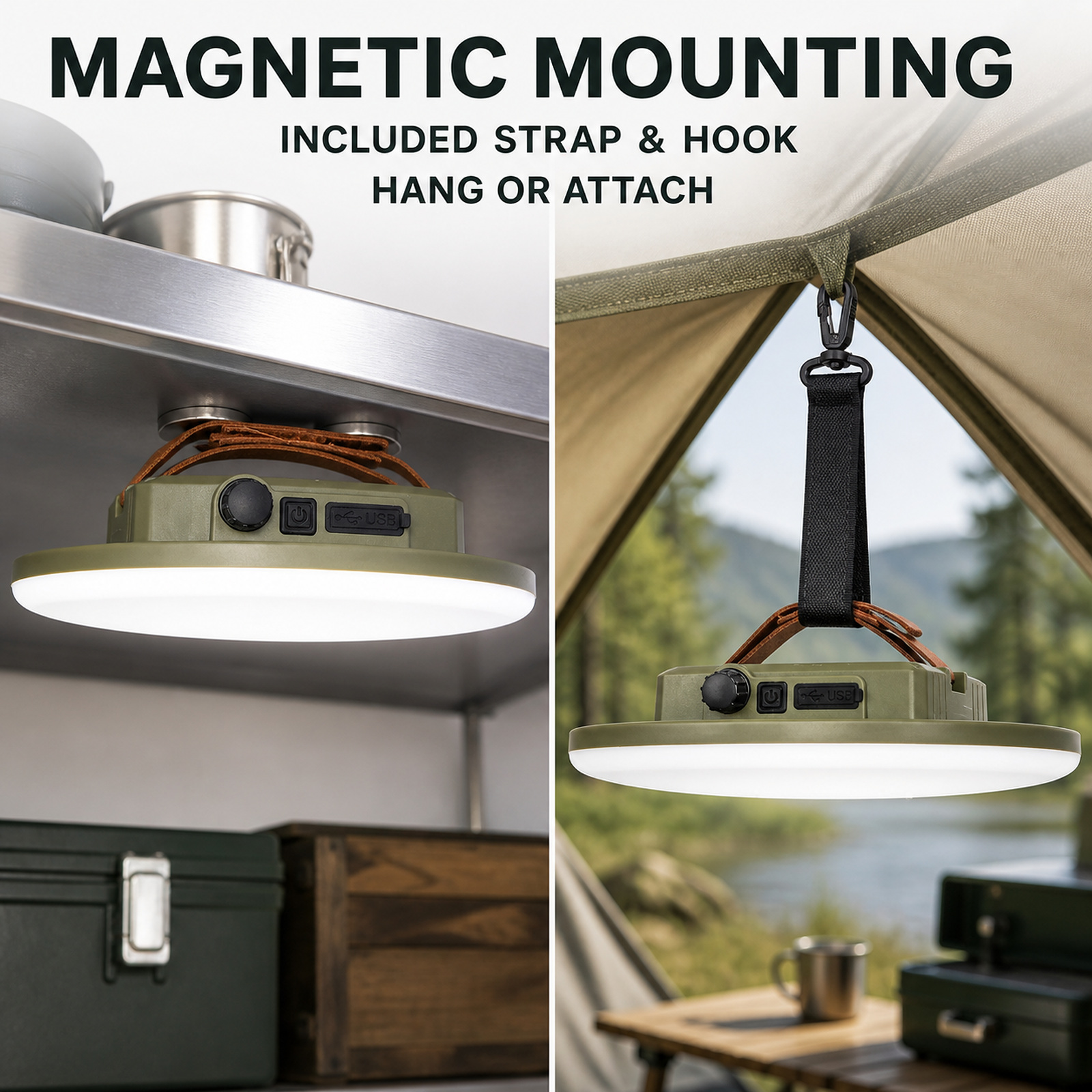 D83 3 Camping Lantern 6000mAh Magnetic Mount Hanging Hook Stepless Dimming Type C For Outdoor photo 2
