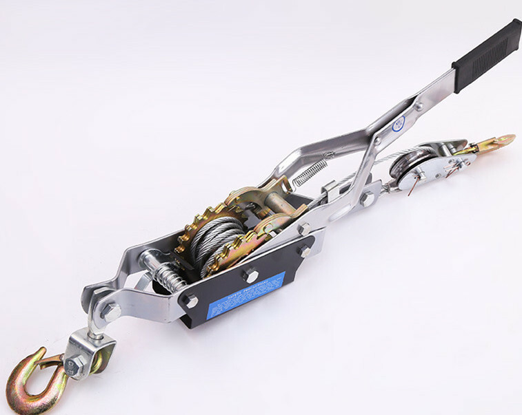 4 Ton Dual Gear Power Puller Heavy Duty 2 Hook Cable Puller Hand Winch photo 2