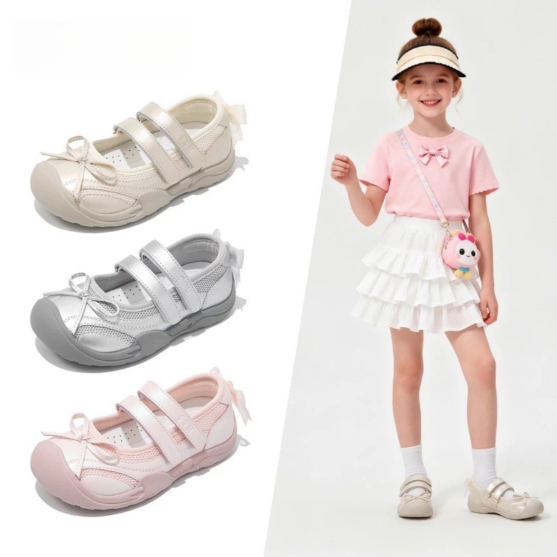 2026 New Summer Girls Ballet Shoes, Mesh Breathable Casual Sneakers For Little & Big Kids photo 1