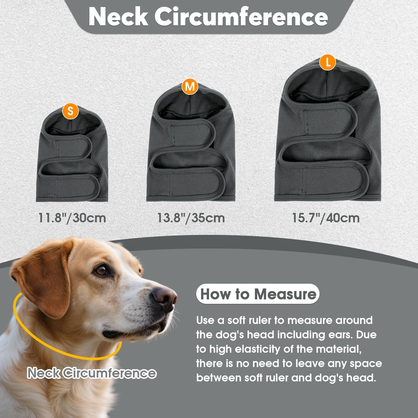 Calming Hoodie Dog Ear Covers-No Shake Hematomas Ear Wraps For Dogs, Adjustable Head Wrap Muffs Noise Cancelling Protector, Anxiety Relief, Fireworks & Grooming Bathing photo 4