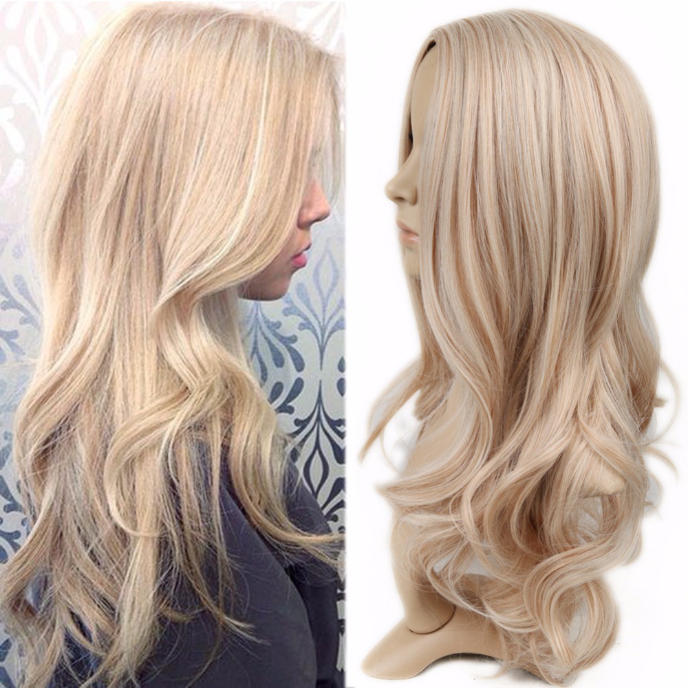 Fashion mid-length curly hair dyed wig photo 3