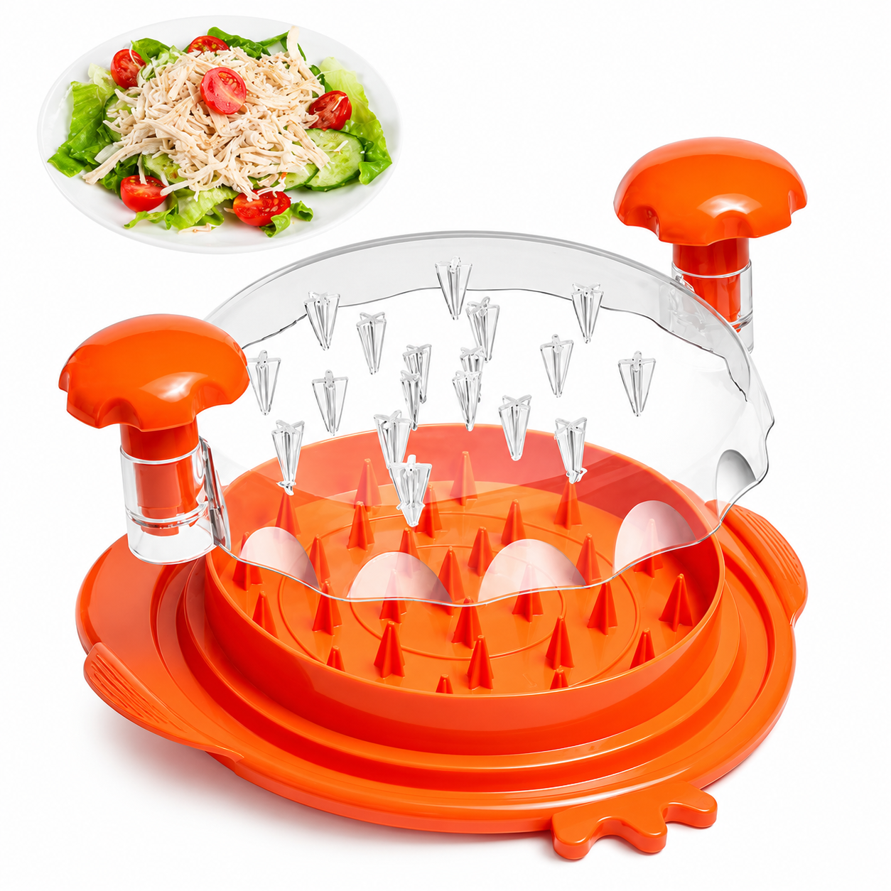 Chicken Shredder Tool Plastic Manual Twist Anti-Slip Handheld Meat Shredder For Kitchen Home BBQ Salad Pulled Pork Chicken Beef Cooking Meal Prep Sandwich Taco Burrito Restaurant Party Catering photo 1
