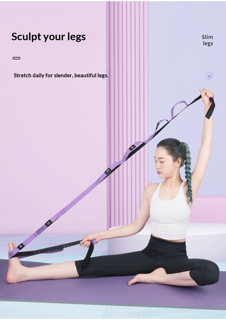 Spot Yoga Stretching Resistance Band Indoor Soft Stretch Split Horse Training Rope Fitness Equipment Supplies photo 6