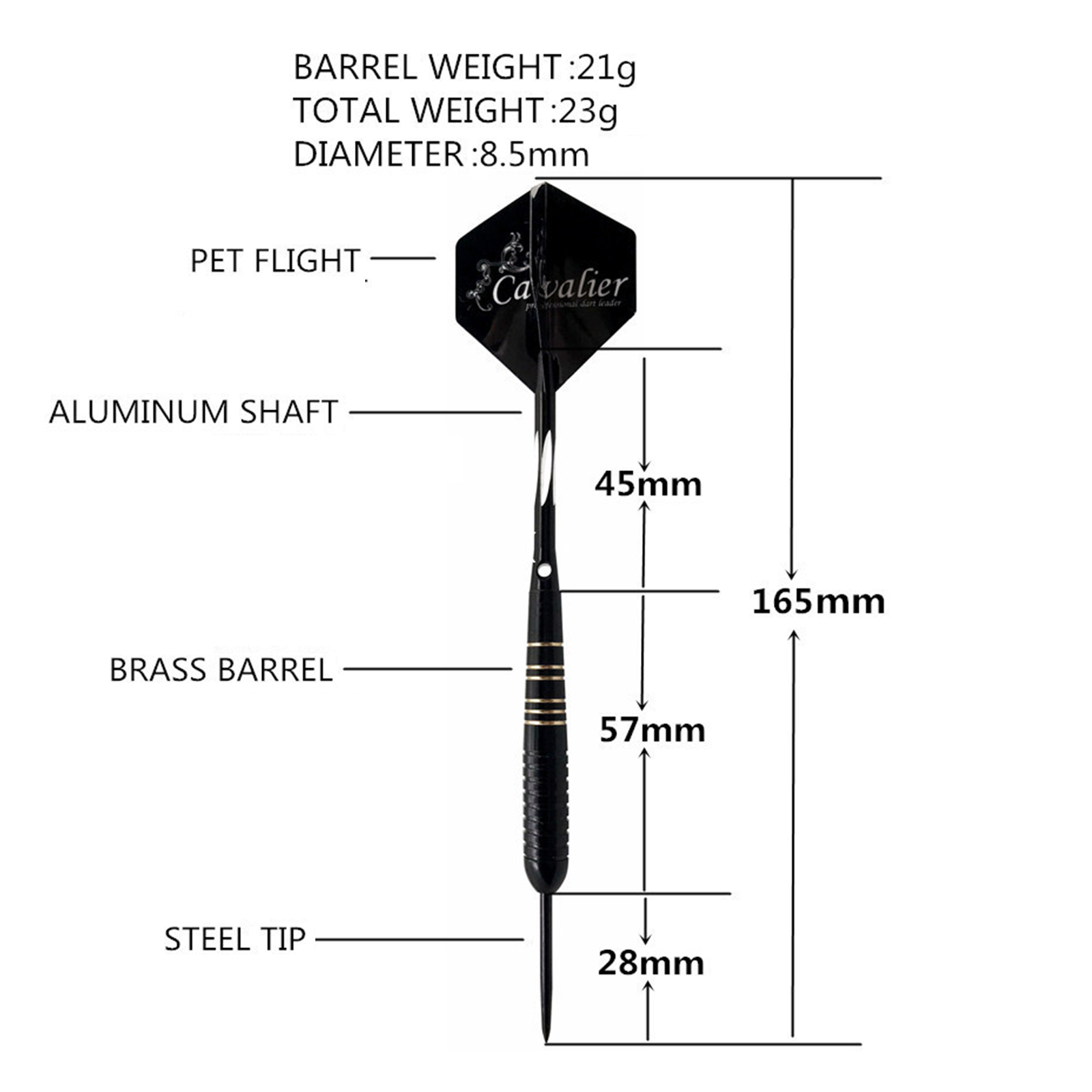 Heavy Weight Tip Darts Set With Flights & Stems & Dart Wallet Games Kit photo 5