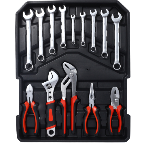 969pcs Home Repair Tool Set Kit For Men, Toolbox Storage Case With 4 Drawers, General Household Tool Kit With Rolling Tool Box, Tool Set Kit For Maintenance, Garden, Homeowner, Handyman -Black photo 8
