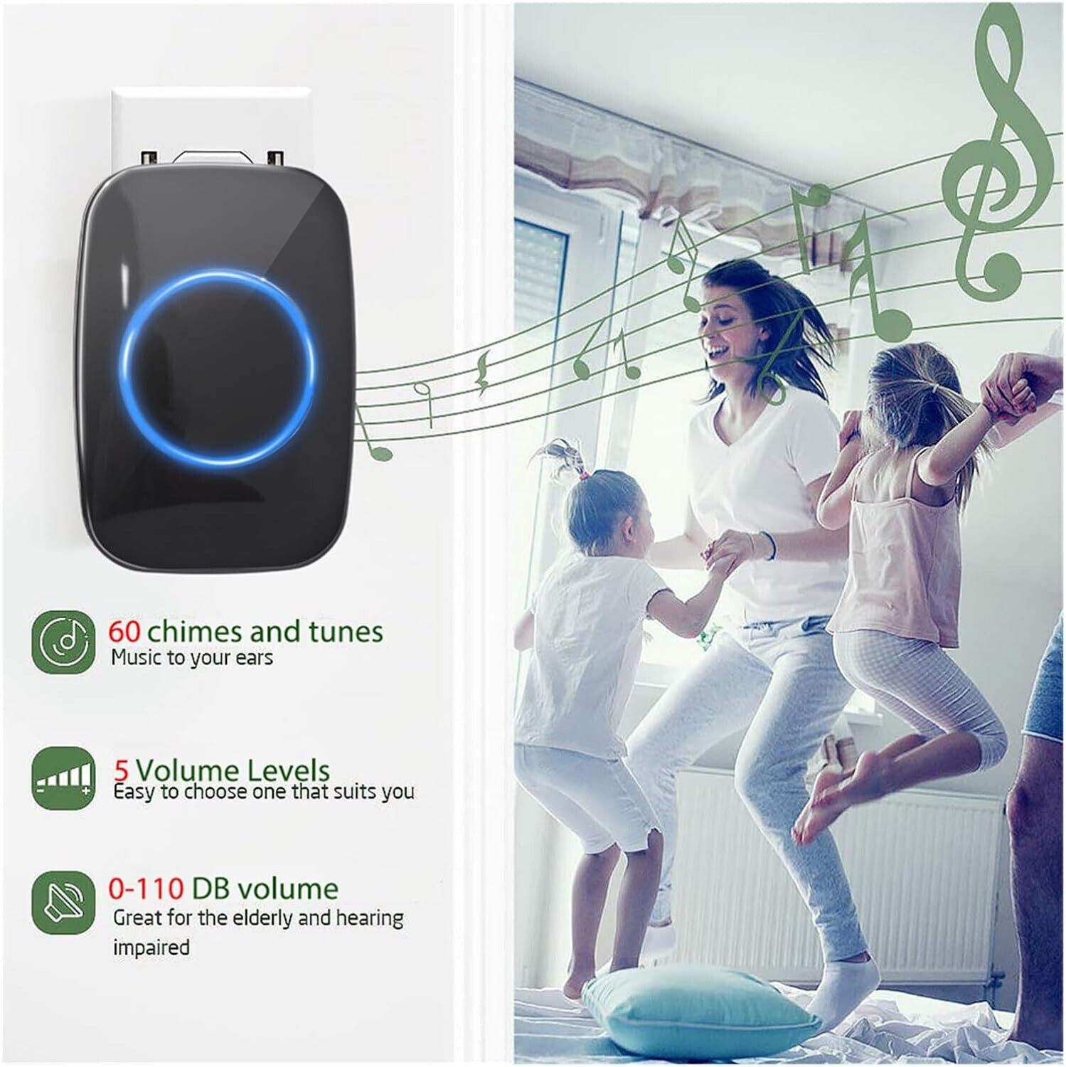 Style A 1-on-1 Black Doorbell photo 6