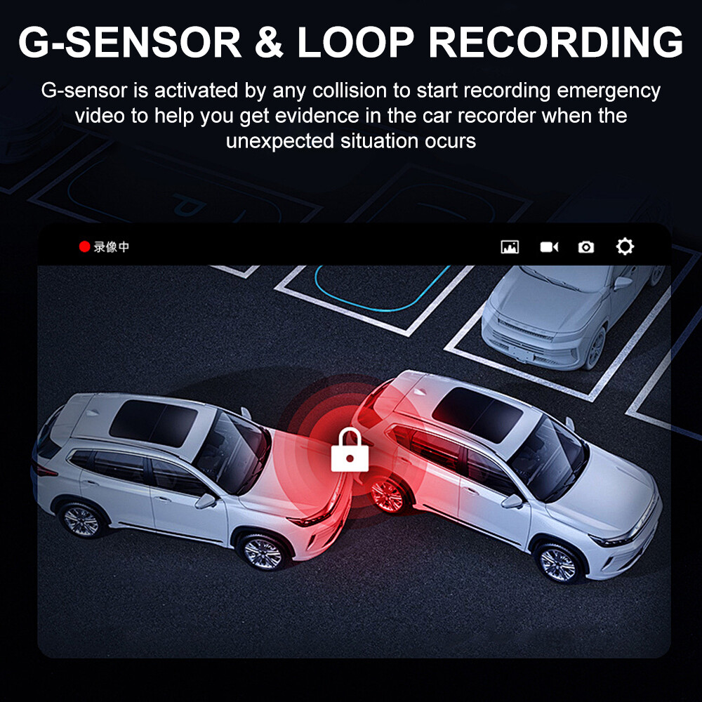 1080P Car Dash Camera Video DVR Recorder Front And Rear Night Vision Dual Cam photo 3
