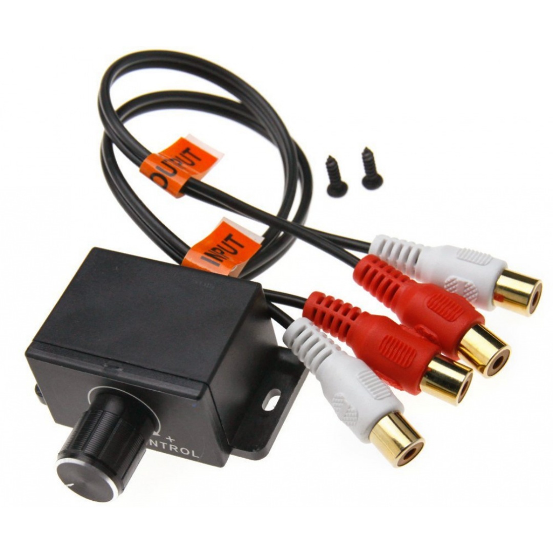 Car Amplifier Volume Adjustment Potentiometer, 2 RCA Male Female RCA Jack Input Output Car Audio Potentiometer photo 2