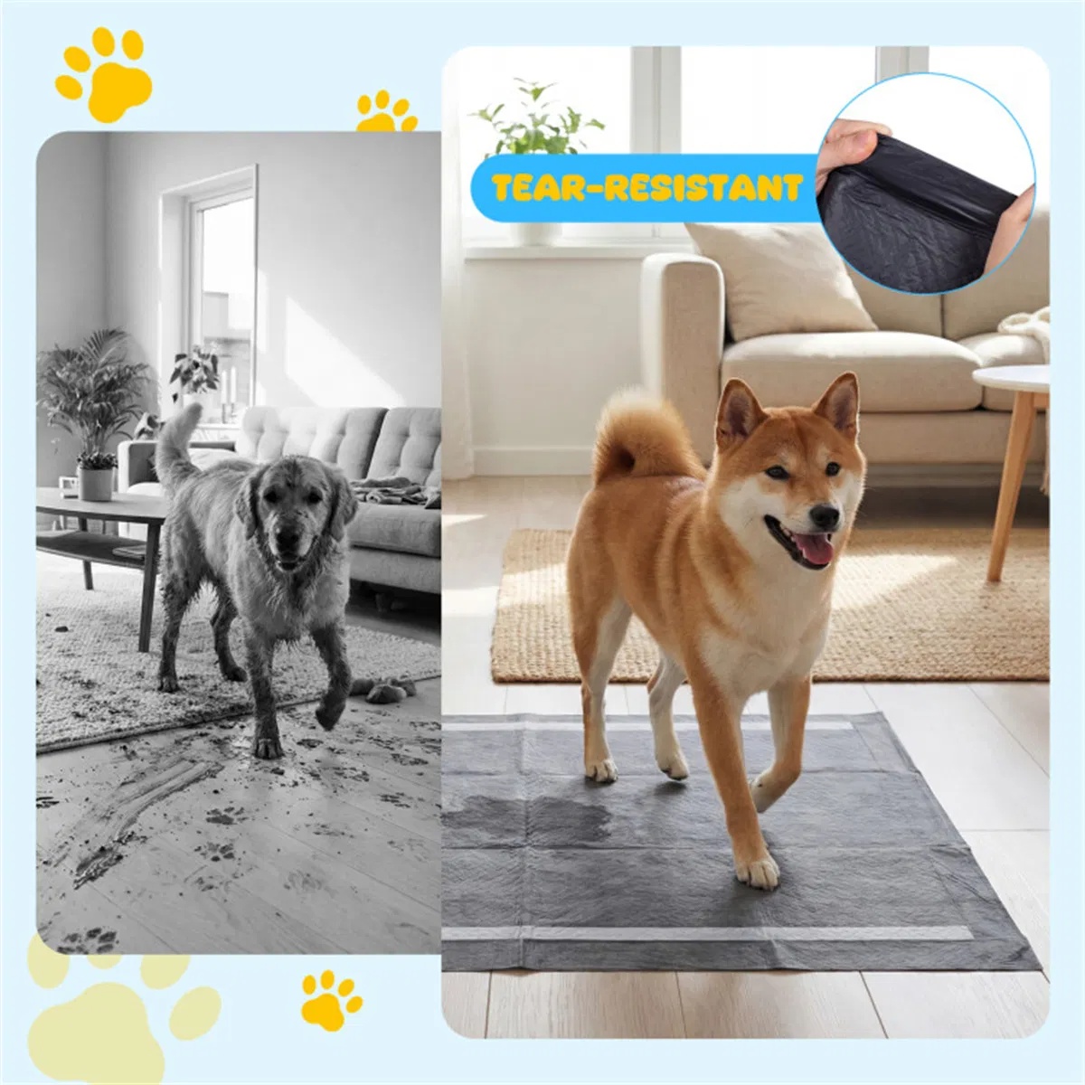 150 Pack Charcoal Dog Pee Pads 24  24, 6 Layer Ultra Absorbent Pet Training Pads With Odor Control photo 8