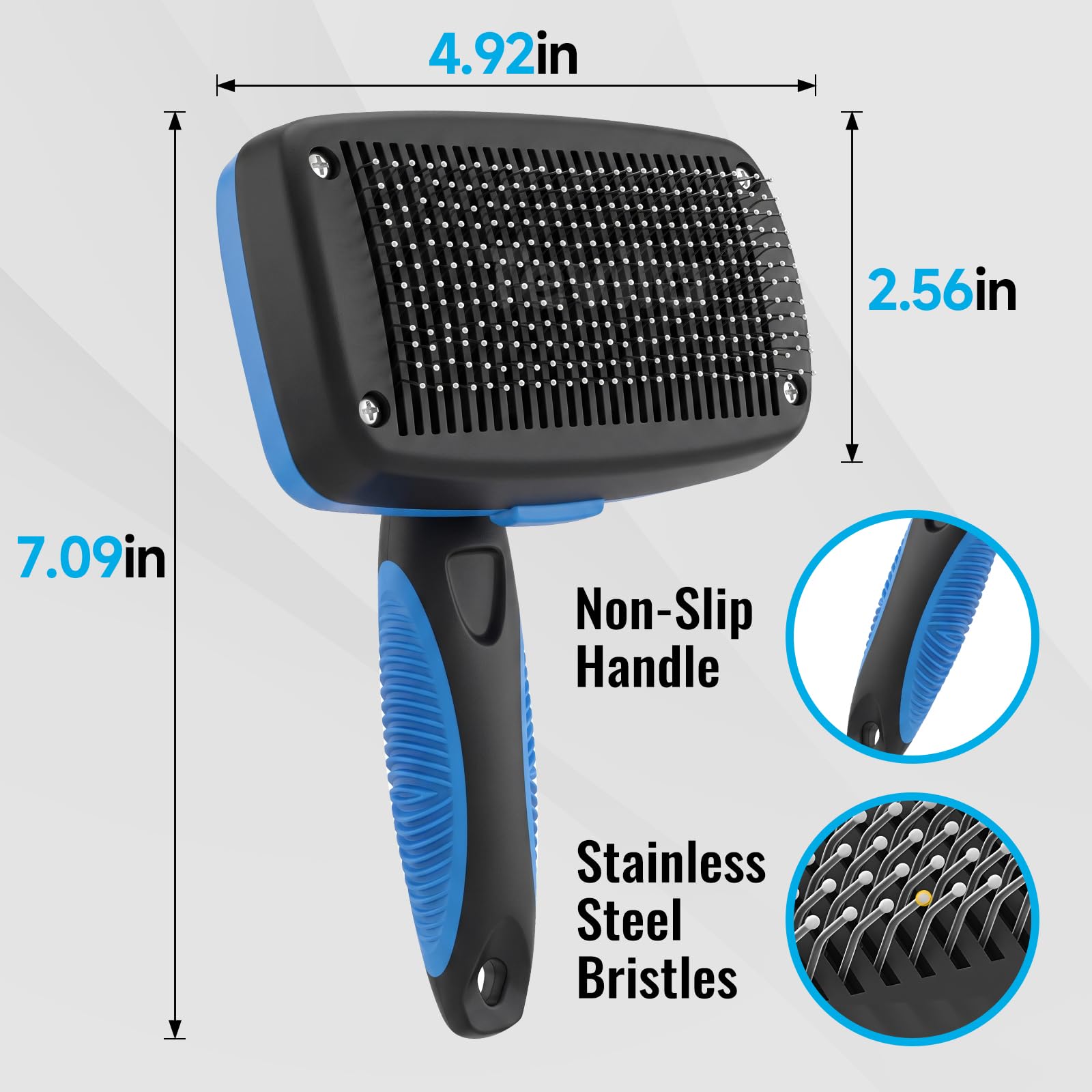 Self-Cleaning Dog Brush For Shedding, Slicker Brush & Grooming Tool Dog Shedding Tool,Deshedder Brush,Undercoat Brush, Ergonomic Handle,For Short Haired Dogs And Indoor Cats photo 8