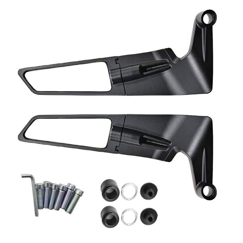 Motorcycle Wind Wing Rear View Mirrors Stealth Wind Wing Side Mirror Universal- photo 6