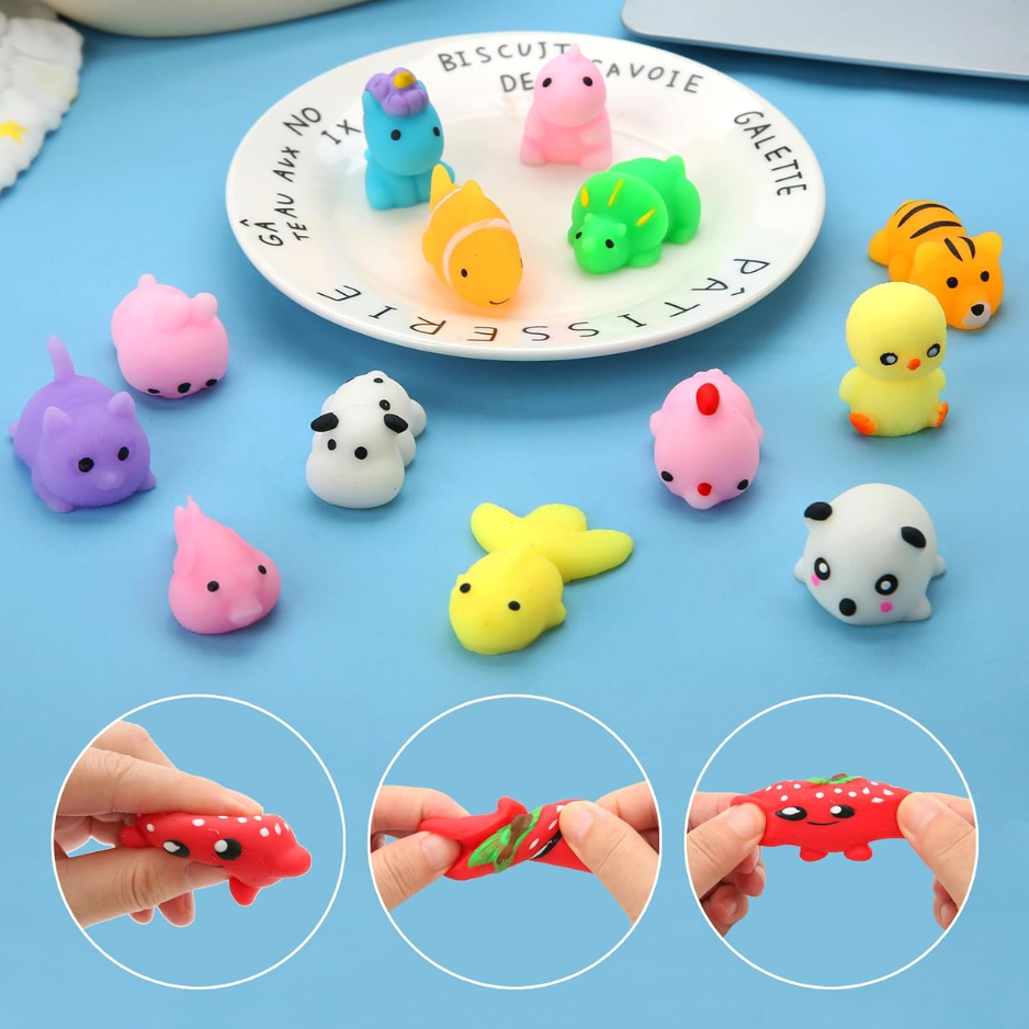 30 Toys For Classroom Birthday Xmas Gifts Goodie Bag Mini Animals Mochi Stress Relief Sensory Toys Random photo 2