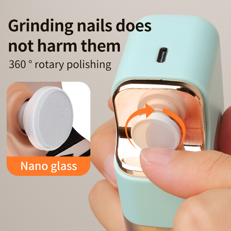 Electric Nail Clipper With LED Light, Portable Rechargeable Dual-Blade Nail Trimmer & Grinder For Elderly, Kids & Home Use photo 5