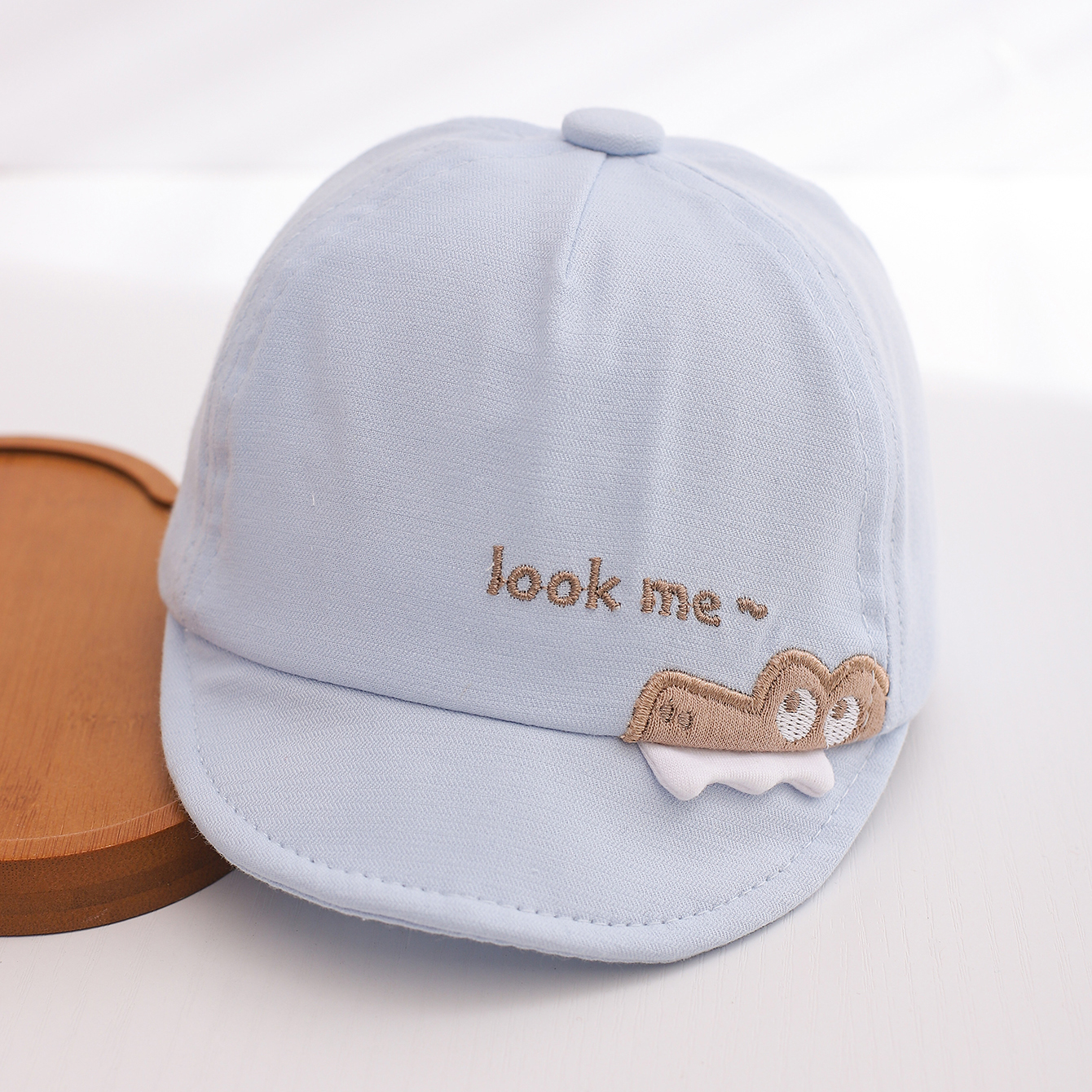 Summer Children's Cartoon Crocodile Letter Embroidery Cute Style Baseball Cap, Suitable For 3-6 Month Old Babies For Outings photo 2