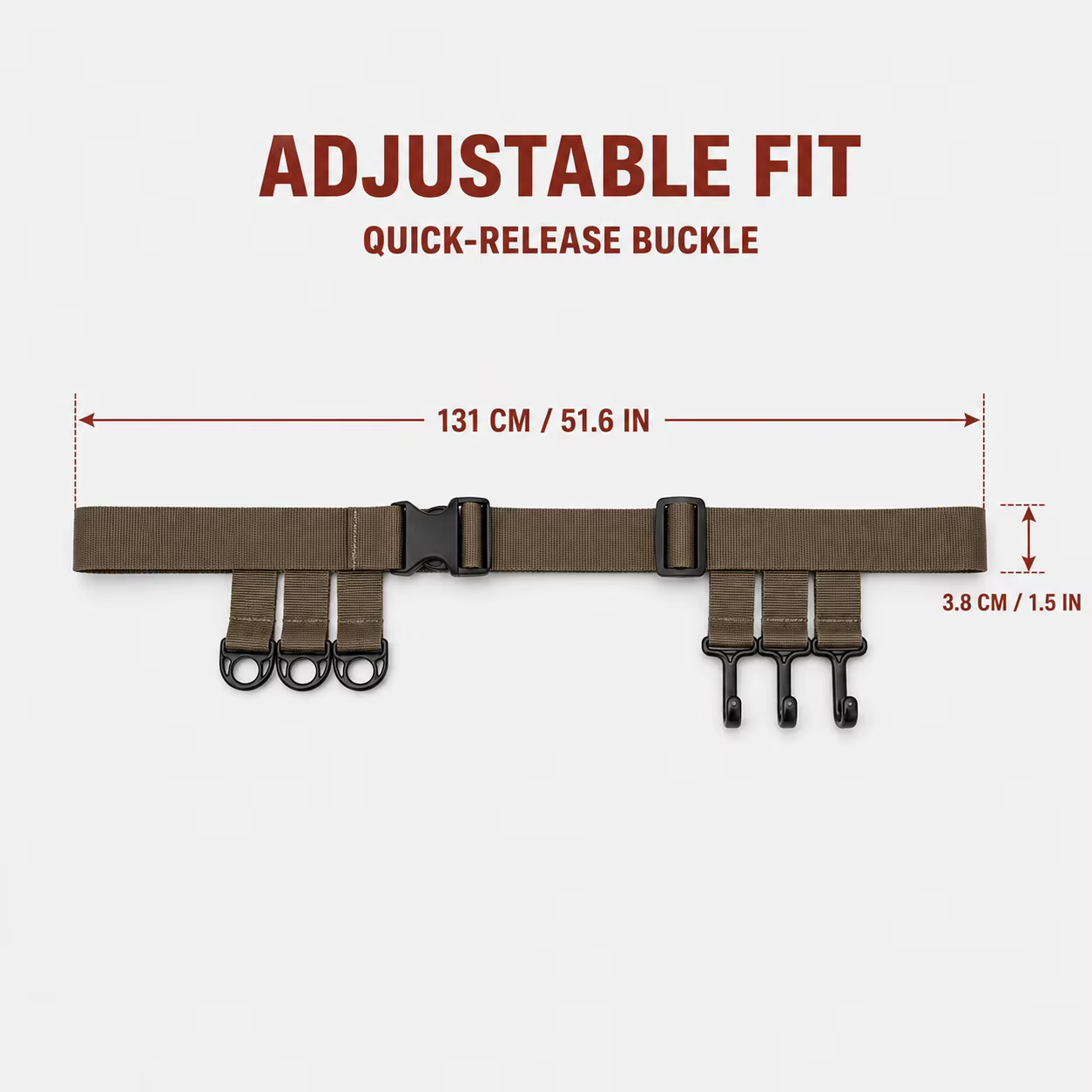 Dual-Purpose High Pressure Security Hunting Strap Durable Oxford Cloth With MOLLE For Hunting Belt And Tree Stand Use photo 5