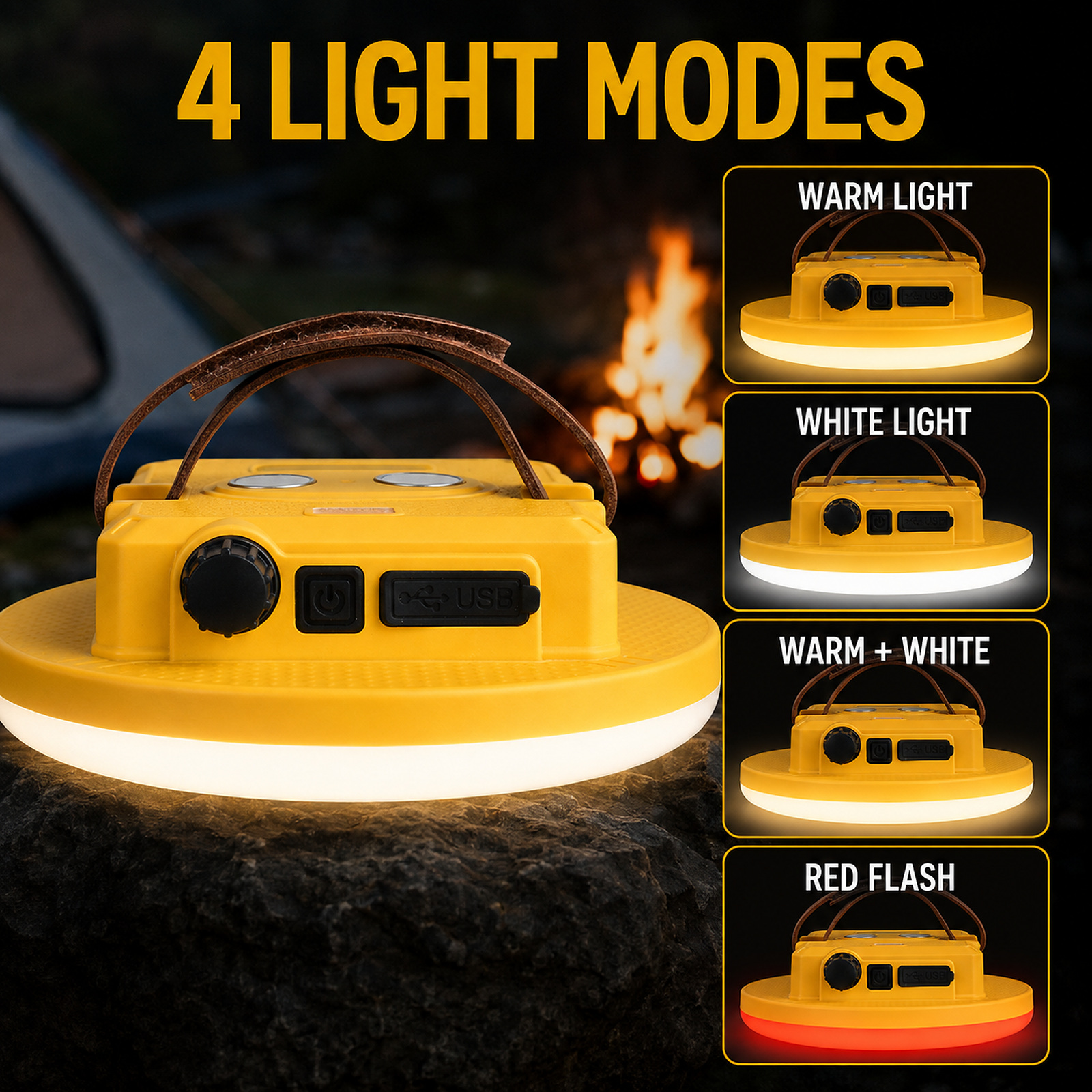 D82 2 Camping Lantern 4500mAh Magnetic Mount Hanging Hook Stepless Dimming Type C For Outdoor photo 2